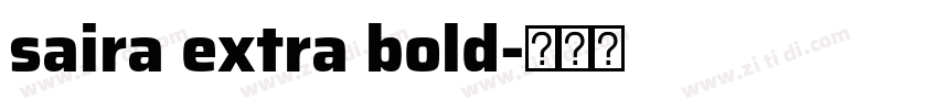saira extra bold字体转换